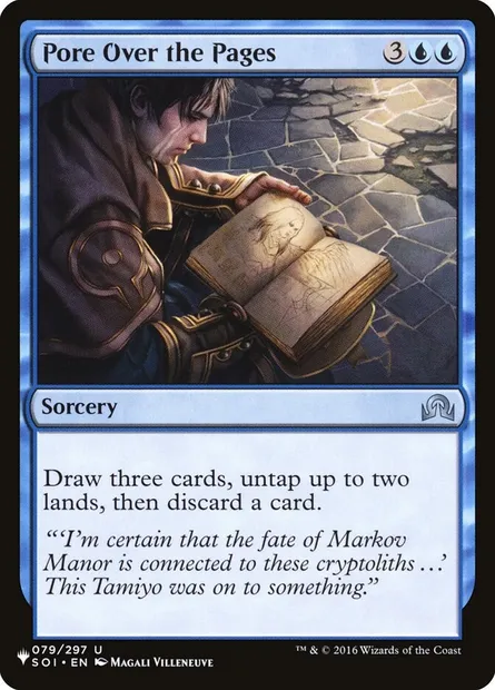 Étude des pages, carte Magic PLST SOI-79 — extension The List