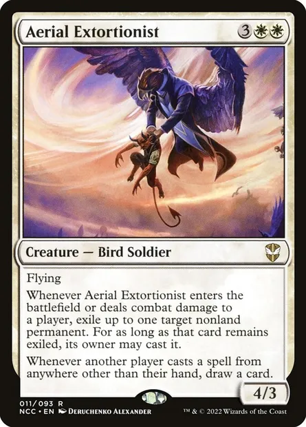Aerial Extortionist, Magic card NCC 11 — New Capenna Commander set