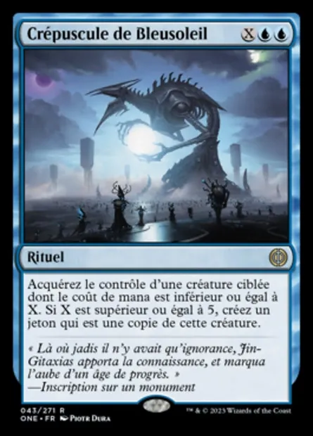 Crépuscule de Bleusoleil, carte Magic ONE 43 — extension Tous Phyrexians