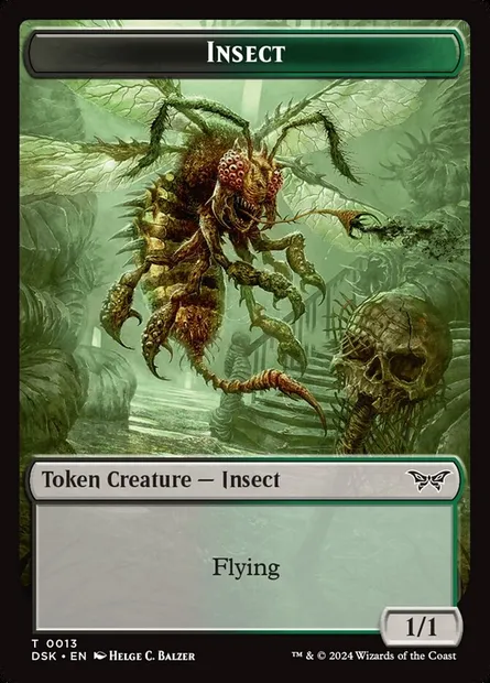 Insect, carte Magic TDSK 13 — extension Duskmourn: House of Horror Tokens