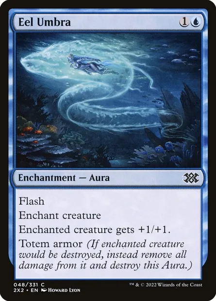 Eel Umbra, Magic card 2X2 48 — Double Masters 2022 set