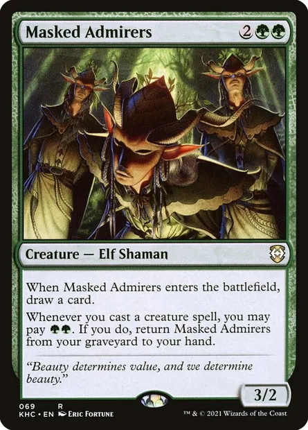 Masked Admirers, Magic card KHC 69 — Kaldheim Commander set