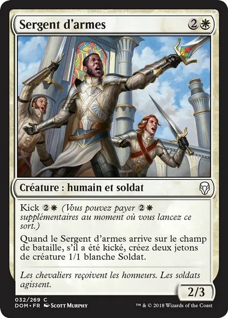 Sergent d'armes, carte Magic DOM 32 — extension Dominaria