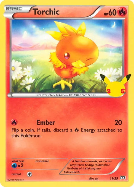 Torchic, Pokémon card MCD21 11 — McDonald's Collection 2021 set