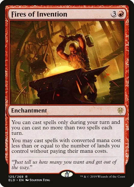Fires of Invention, Magic card ELD 125 — Throne of Eldraine set