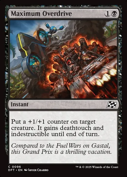 Maximum Overdrive, Magic card DFT 96 — Aetherdrift set
