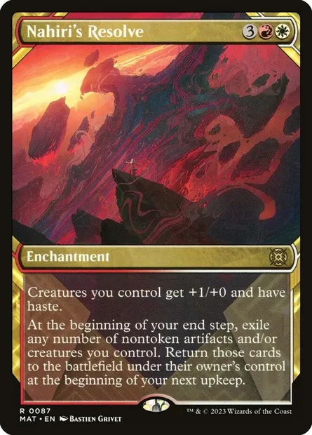 Nahiri's Resolve, Magic card MAT 87 — March of the Machine: The Aftermath set