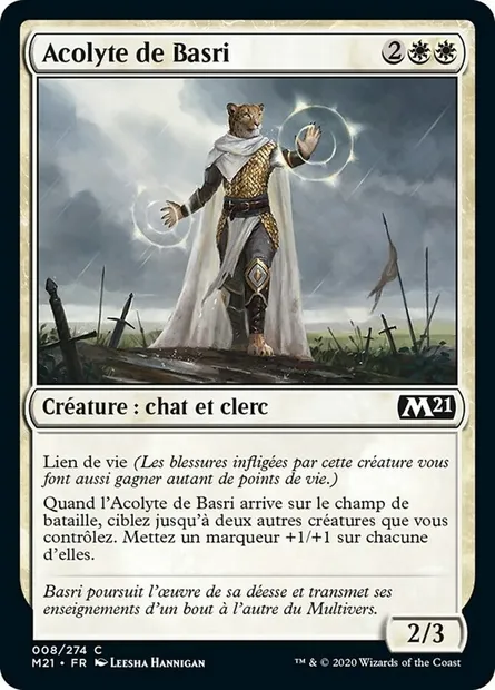 Acolyte de Basri, carte Magic M21 8 — extension Core Set 2021