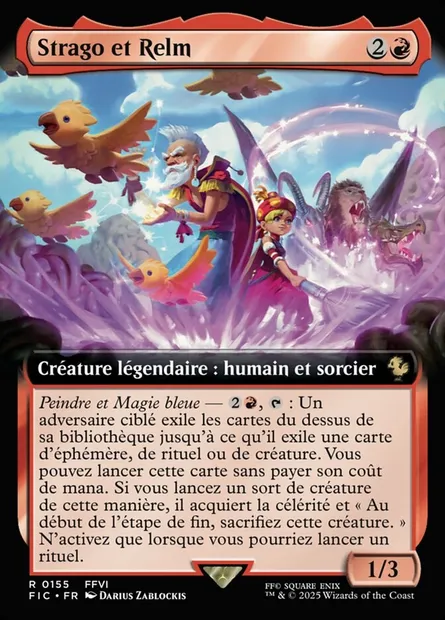 Strago et Relm, carte Magic FIC 155 — extension Final Fantasy Commander