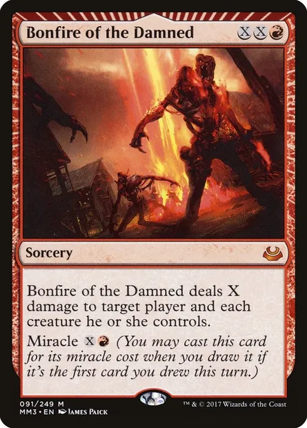 Bonfire of the Damned, Magic card MM3 91 — Modern Masters 2017 set
