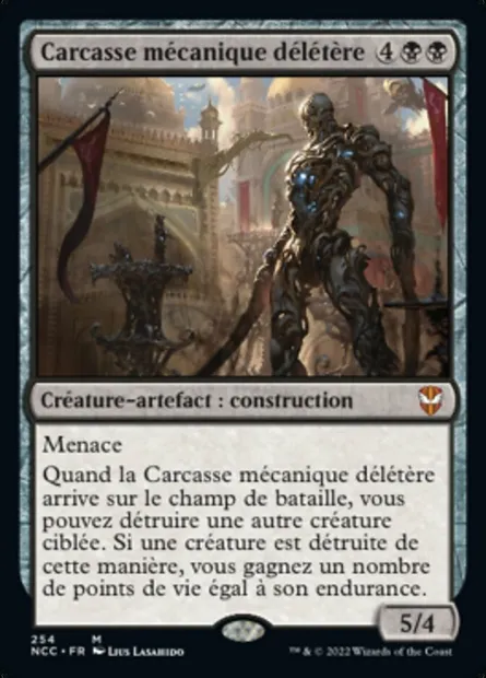 Carcasse mécanique délétère, carte Magic NCC 254 — extension New Capenna Commander