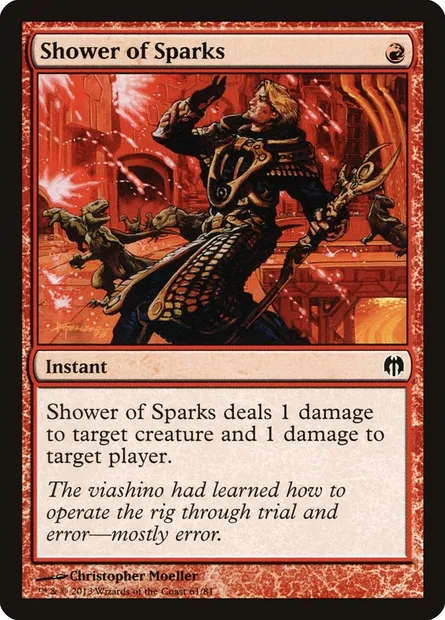 Shower of Sparks, Magic card DDL 61 — Duel Decks: Heroes vs. Monsters set