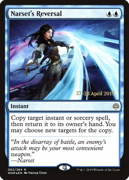 Narset's Reversal, Magic card PWAR 62s — War of the Spark Promos set