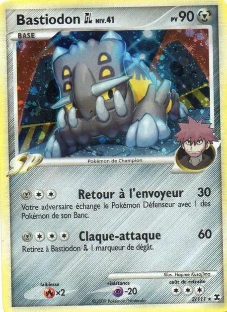 Bastiodon GL Niv. 41, carte Pokémon RR 2 — extension Rivaux Émergeants