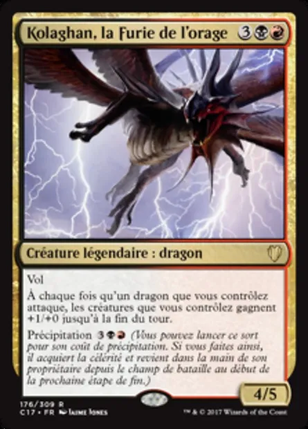 Kolaghan, la Furie de l'orage, carte Magic C17 176 — extension Commander 2017