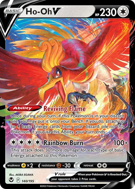 Ho-Oh V, Pokémon card SIT 140 — Silver Tempest set