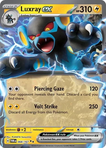 Luxray ex, Pokémon card TWM 068 — Twilight Masquerade set