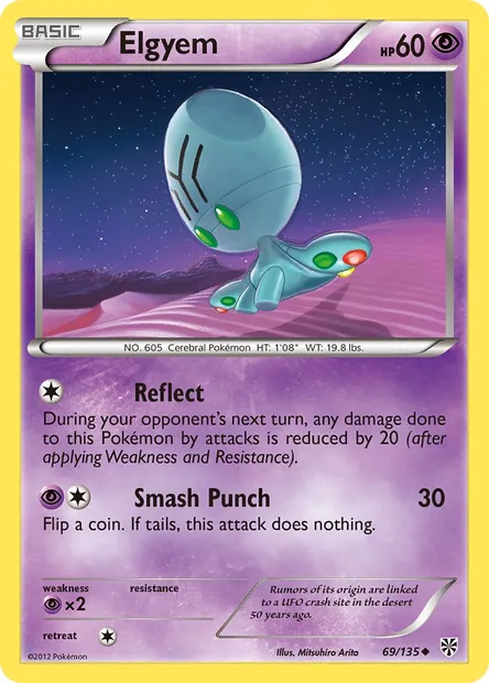 Elgyem, Pokémon card PLS 69 — Plasma Storm set