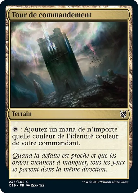 Tour de commandement, carte Magic C19 237 — extension Commander 2019