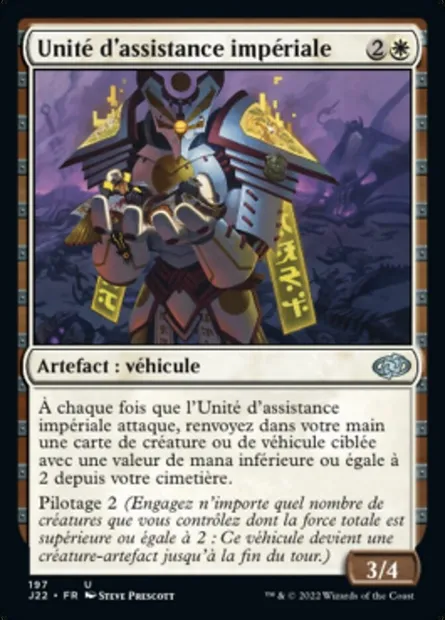 Unité d'assistance impériale, carte Magic J22 197 — extension Jumpstart 2022