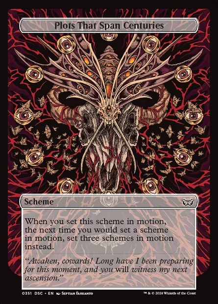 Plots That Span Centuries, Magic card DSC 351 — Duskmourn: House of Horror Commander set