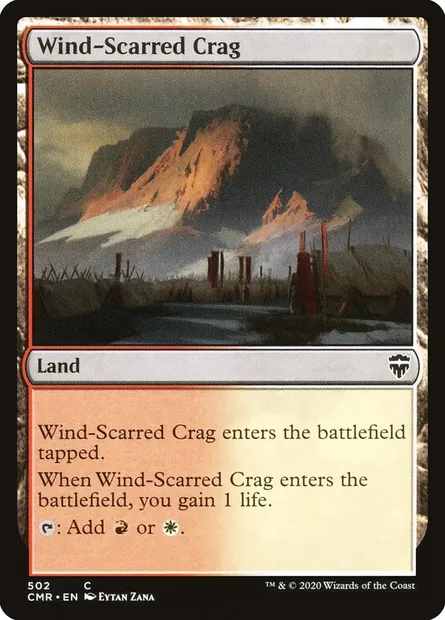 Wind-Scarred Crag, Magic card CMR 502 — Commander Legends set