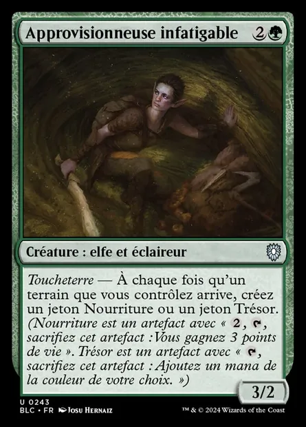 Approvisionneuse infatigable, carte Magic BLC 243 — extension Bloomburrow Commander