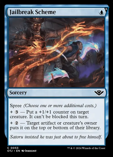Jailbreak Scheme, Magic card OTJ 53 — Outlaws of Thunder Junction set