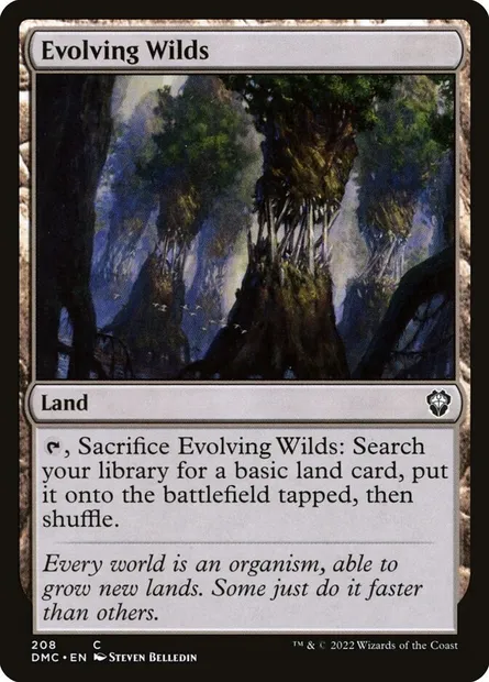 Evolving Wilds, Magic card DMC 208 — Dominaria United Commander set