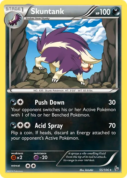 Skuntank, Pokémon card FLF 55 — Flashfire set