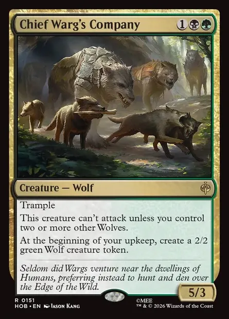 Chief Warg's Company, Magic card HOB 151 — The Hobbit set