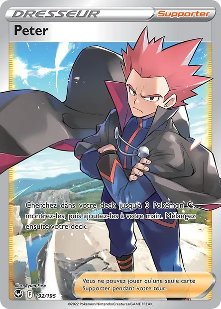 Peter, carte Pokémon SIT 192 — extension Tempête Argentée