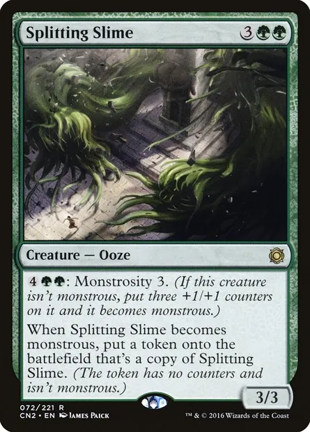 Splitting Slime, carte Magic CN2 72 — extension Conspiracy: Take the Crown