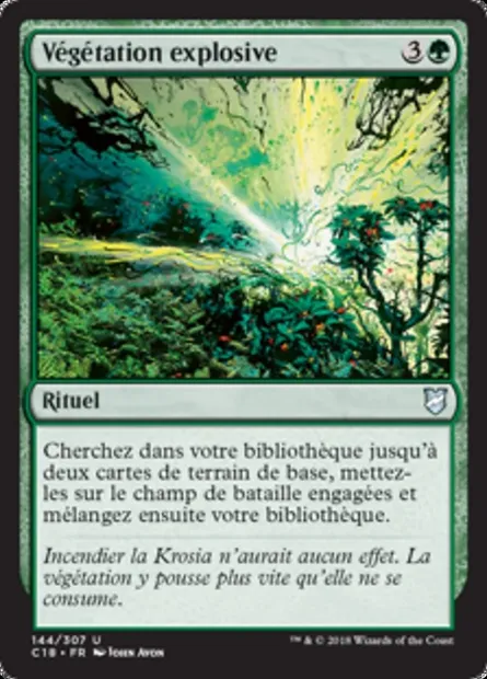 Végétation explosive, carte Magic C18 144 — extension Commander 2018