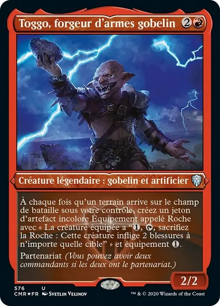 Toggo, forgeur d'armes gobelin, carte Magic CMR 576 — extension Commander Legends