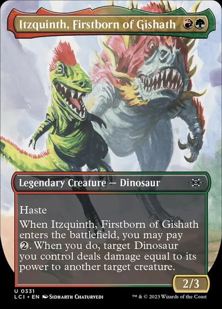 Itzquinth, Firstborn of Gishath, Magic card LCI 331 — The Lost Caverns of Ixalan set