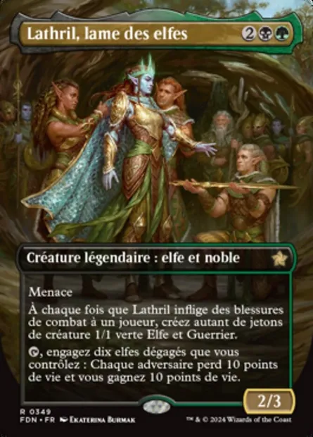 Lathril, lame des elfes, carte Magic FDN 349 — extension Foundations