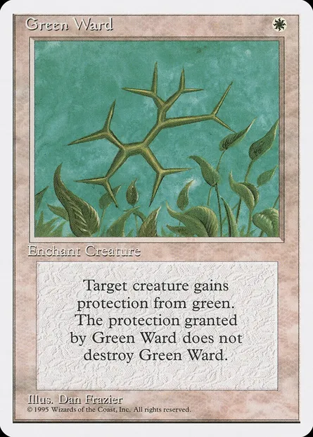 Green Ward, Magic card 4ED 27 — Fourth Edition set