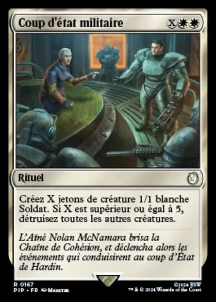Coup d'état militaire, carte Magic PIP 167 — extension Fallout