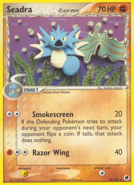 Seadra δ, Pokémon card DF 22 — Dragon Frontiers set