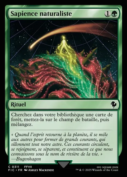 Sapience naturaliste, carte Magic FIC 311 — extension Final Fantasy Commander