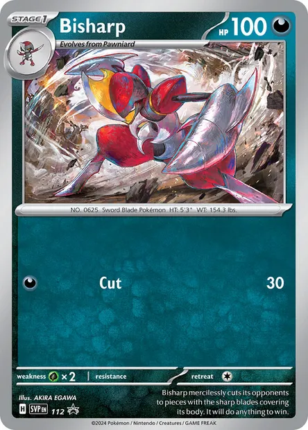 Bisharp, Pokémon card PR-SV 112 — SVP Black Star Promos set