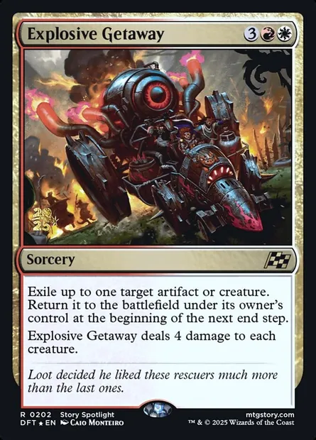 Explosive Getaway, Magic card PDFT 202s — Aetherdrift Promos set