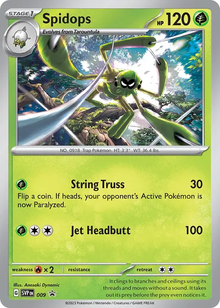 Spidops, Pokémon card PR-SV 009 — SVP Black Star Promos set