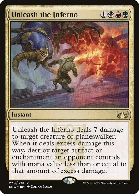 Unleash the Inferno, Magic card SNC 229 — Streets of New Capenna set