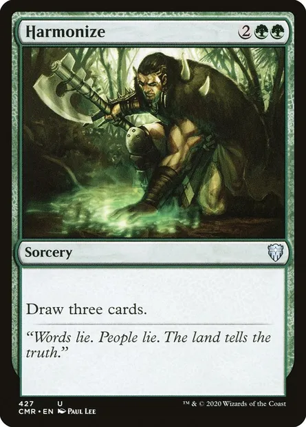 Harmonize, Magic card CMR 427 — Commander Legends set