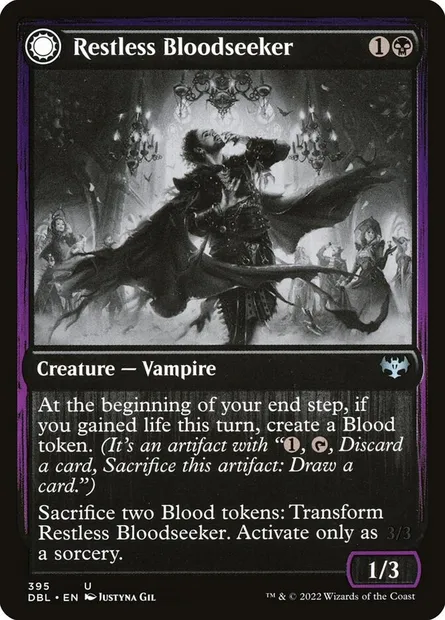 Cherchesang agité // Fêtard sanguinolent, carte Magic DBL 395 — extension Innistrad : Double Programme