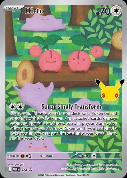 Ditto, Pokémon card MEP 106 — MEP Black Star Promos set