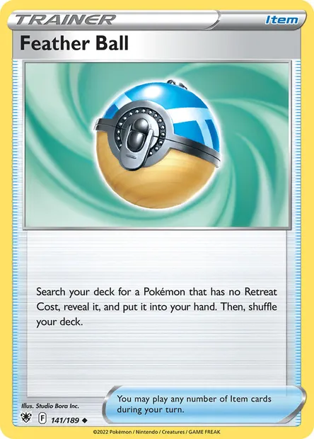 Feather Ball, Pokémon card ASR 141 — Astral Radiance set