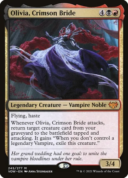 Olivia, Crimson Bride, Magic card VOW 245 — Innistrad: Crimson Vow set